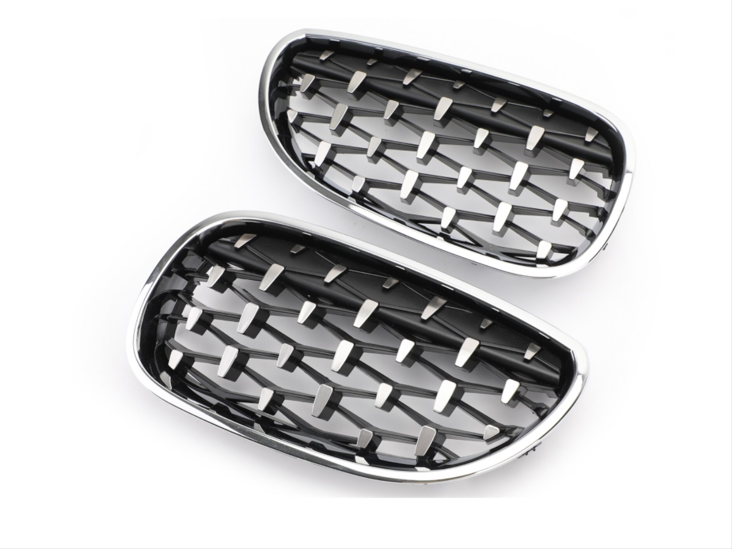 Bmw 5 Uyumlu Serisi E60 2004-2009 Diamond Panjur(Böbrek) Krom Çerçeve