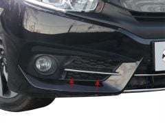 Honda Civic Uyumlu 10 Sis Farı Çıtası 2 Parça Krom 2016 Ve Sonrası