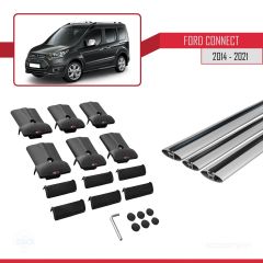 Ford Connect 2014-2021 Arası ile uyumlu FLY Model Ara Atkı Tavan Barı GRİ 3 ADET BAR