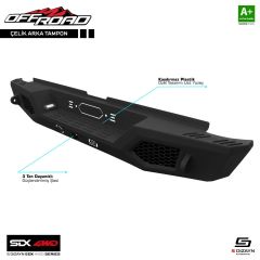 Sedan 4Wd Uyumlu Off Road Toyota Hilux 7 Çelik Arka Tampon V1 Izgaralı 2006-2015