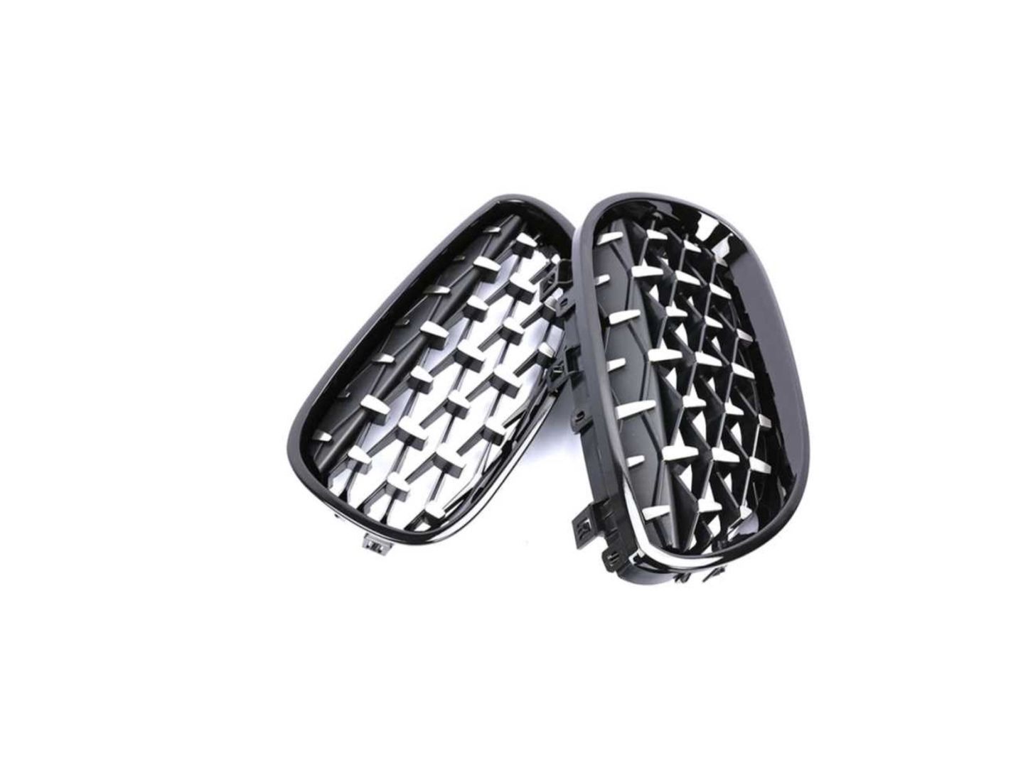 Bmw 5 Uyumlu Serisi E60 2004-2009 Diamond Panjur(Böbrek) Piano Black Çerçeve