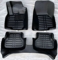 Volkswagen T-Roc Uyumlu 2019 Sonrası 5D Havuzlu Karbon Dizayn Paspas Seti