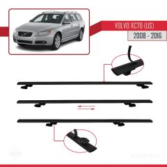 Volvo XC70 (US) 2008-2016 Arası ile uyumlu Basic Model Ara Atkı Tavan Barı SİYAH 3 ADET