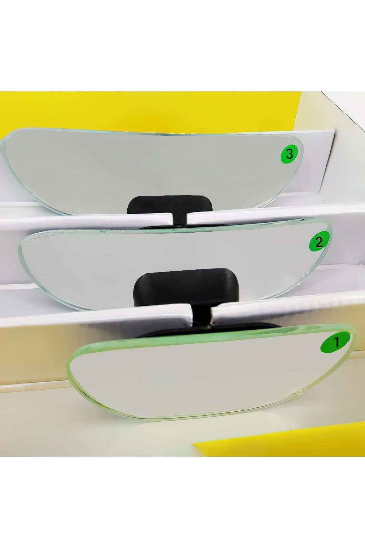 Oval Takgör Oto Iç Dikiz Ayna Seti 3'lü Küçük Boy