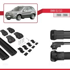 BMW X5 (E53) 2000-2006 Arası ile uyumlu ACE-1 Ara Atkı Tavan Barı SİYAH