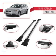 Volvo XC70 (US) 2008-2016 Arası ile Uyumlu FLY Model Ara Atkı Tavan Barı GRİ