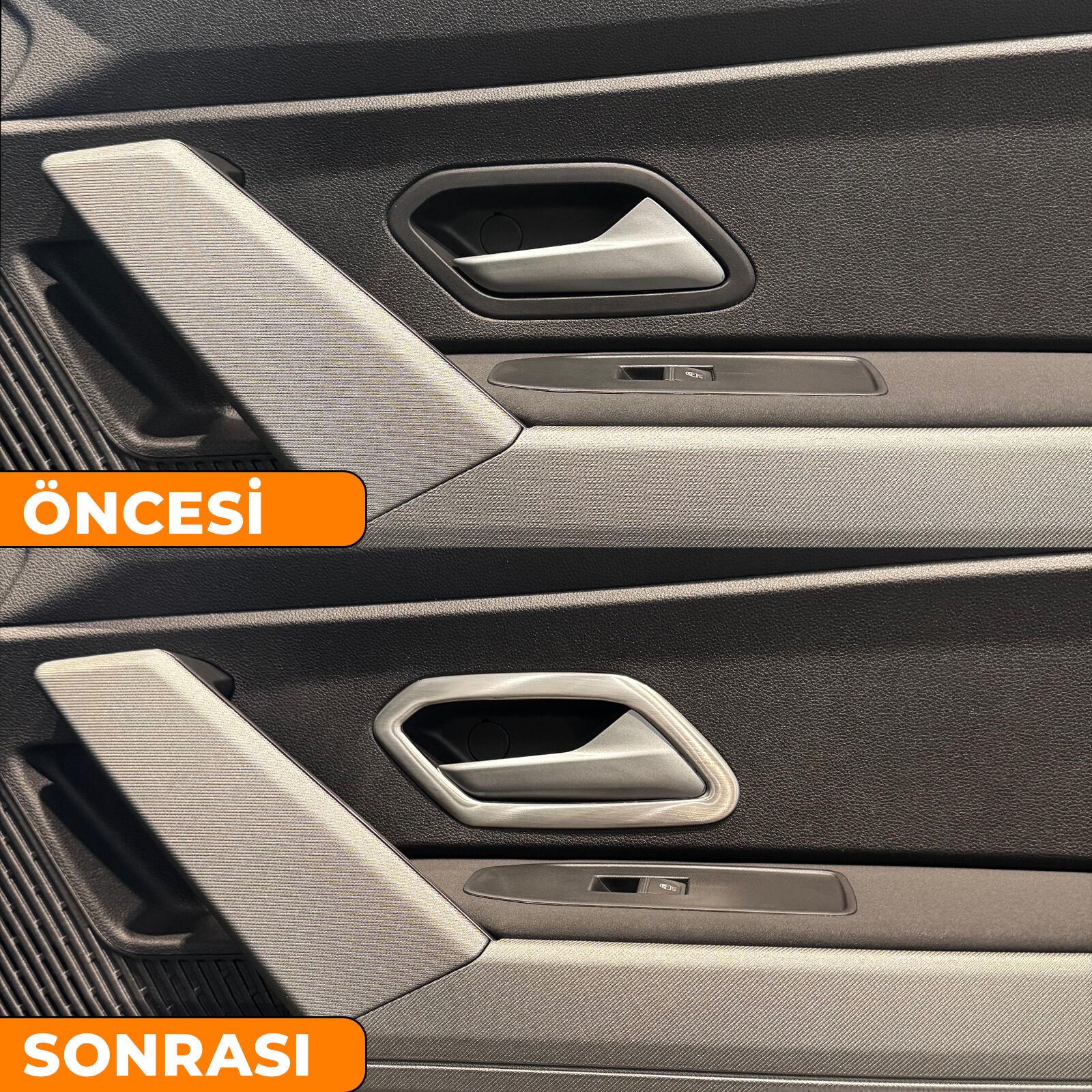 S-Dizayn Renault Duster Krom İç Kapı Kolu Çerçevesi 4 Prç 2024 Üzeri A+ Kalite (Mat Krom)
