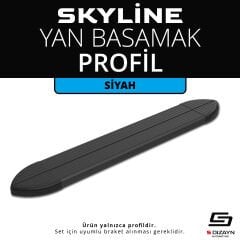 Skyline Siyah Yan Basamak Profil 173 Cm Etekli
