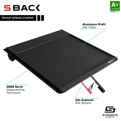 Chevrolet Silverado Uyumlu 4 S-Back Sürgülü Kapak Siyah V1 2020 Üzeri Parça