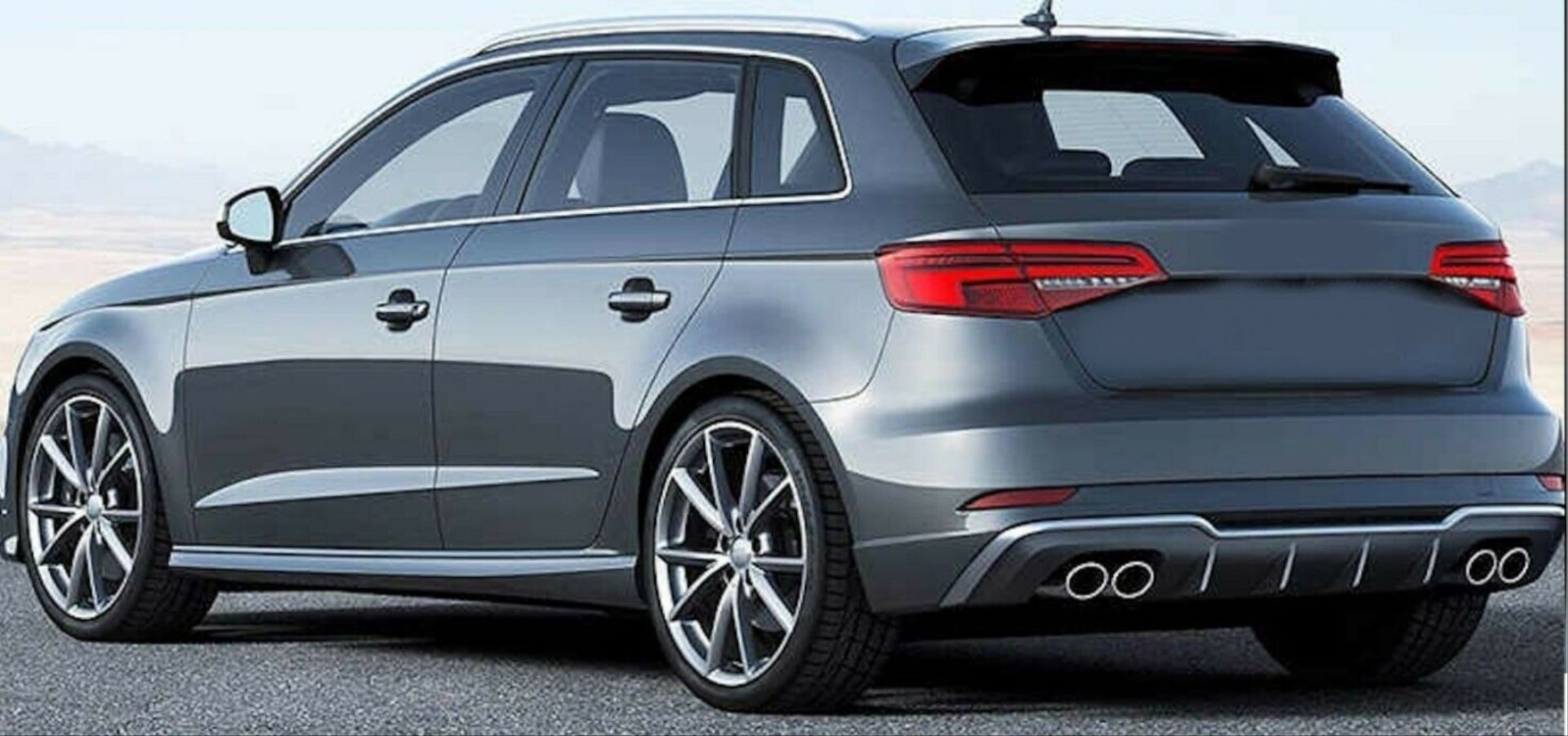 Audi S3 Uyumlu 2017+ Hatchback Difüzör Egzoz Seti