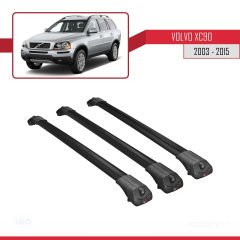 Volvo XC90 2003-2015 Arası ile uyumlu ACE-1 Ara Atkı Tavan Barı SİYAH 3 ADET BAR