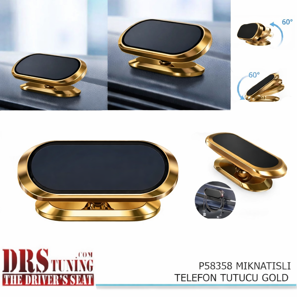Oto Telefon Tutacağı Mıknatıslı Gold