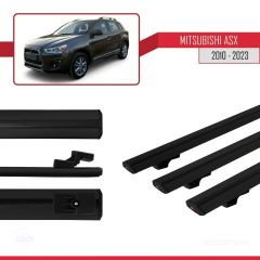 Mitsubishi ASX 2010-2023 Arası ile uyumlu Basic Model Ara Atkı Tavan Barı SİYAH 3 ADET