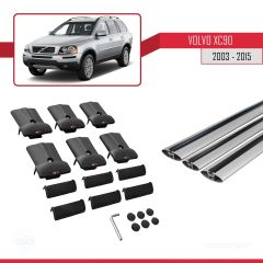 Volvo XC90 2003-2015 Arası ile Uyumlu FLY Model Ara Atkı Tavan Barı GRİ 3 ADET BAR