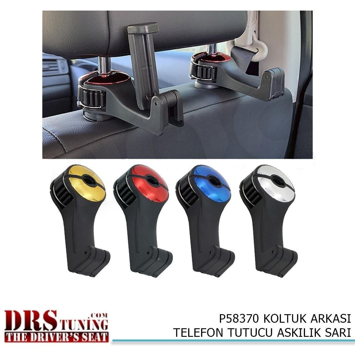 Koltuk Arkası Telefon Tutucu Askılık Mavi