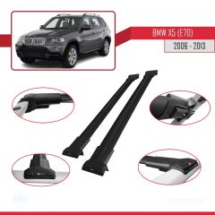 BMW X5 (E70) 2006-2013 Arası ile uyumlu FLY Model Ara Atkı Tavan Barı SİYAH