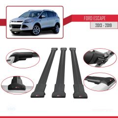 Ford Escape 2013-2019 Arası ile Uyumlu FLY Model Ara Atkı Tavan Barı SİYAH 3 ADET BAR