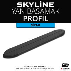 Skyline Siyah Yan Basamak Profil 213 Cm