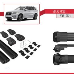 Volvo XC90 2015 ve Sonrası ile uyumlu ACE-1 Ara Atkı Tavan Barı SİYAH