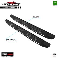 İsuzu D-Max Uyumlu 2 Çelik Yan Basamak 205 Cm V1 2012-2019 Sedan 4Wd Off Road Parça