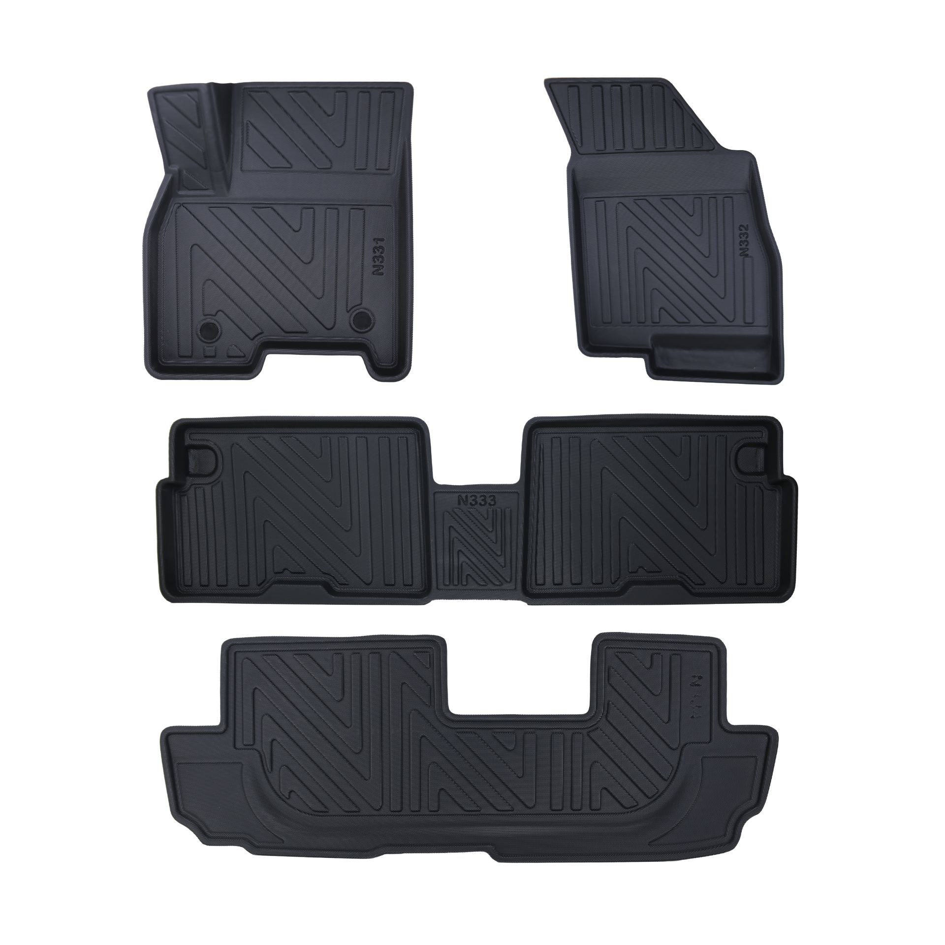 Chery Tiggo 8 Pro 2020 Sonrası 7 Koltuklu Premium Seri Araca Özel 3D Havuzlu Oto Paspas | Avantgarde