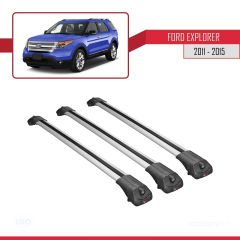 Ford Explorer 2011-2015 Arası ile uyumlu ACE-1 Ara Atkı Tavan Barı GRİ 3 ADET BAR