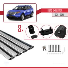 Ford Explorer 2011-2015 Arası ile uyumlu ACE-1 Ara Atkı Tavan Barı GRİ 4 ADET BAR