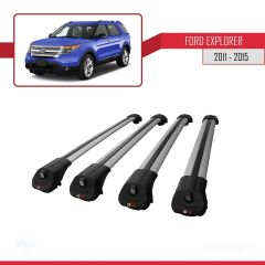 Ford Explorer 2011-2015 Arası ile uyumlu ACE-1 Ara Atkı Tavan Barı GRİ 4 ADET BAR