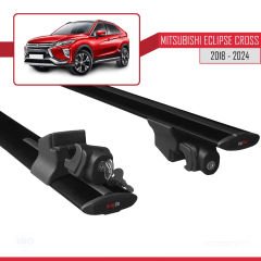 Mitsubishi Eclipse CROSS (GK) 2018 ve Sonrası ile uyumlu HOOK Model Anahtar Kilitli Ara Atkı Tavan Barı SİYAH