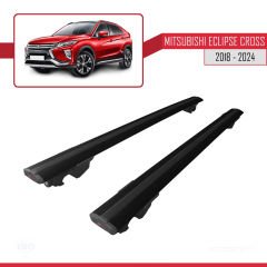 Mitsubishi Eclipse CROSS (GK) 2018 ve Sonrası ile uyumlu HOOK Model Anahtar Kilitli Ara Atkı Tavan Barı SİYAH