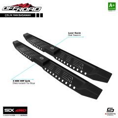 İsuzu D-Max Uyumlu 2 Çelik Yan Basamak 205 Cm V2 2012-2019 Sedan 4Wd Off Road Parça
