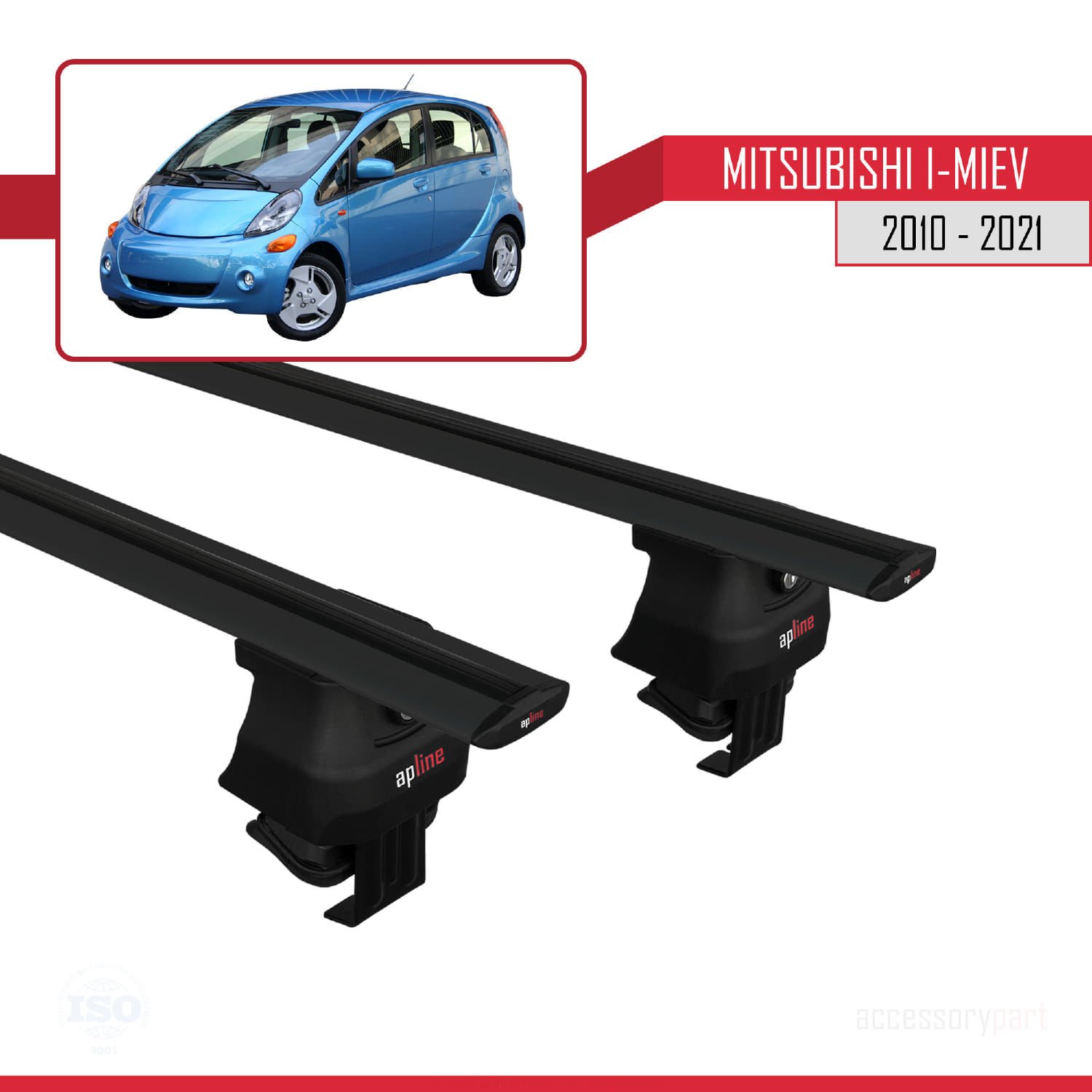 Mitsubishi I-Miev 2010-2021 Arası ile uyumlu ACE-4 Ara Atkı Tavan Barı SİYAH