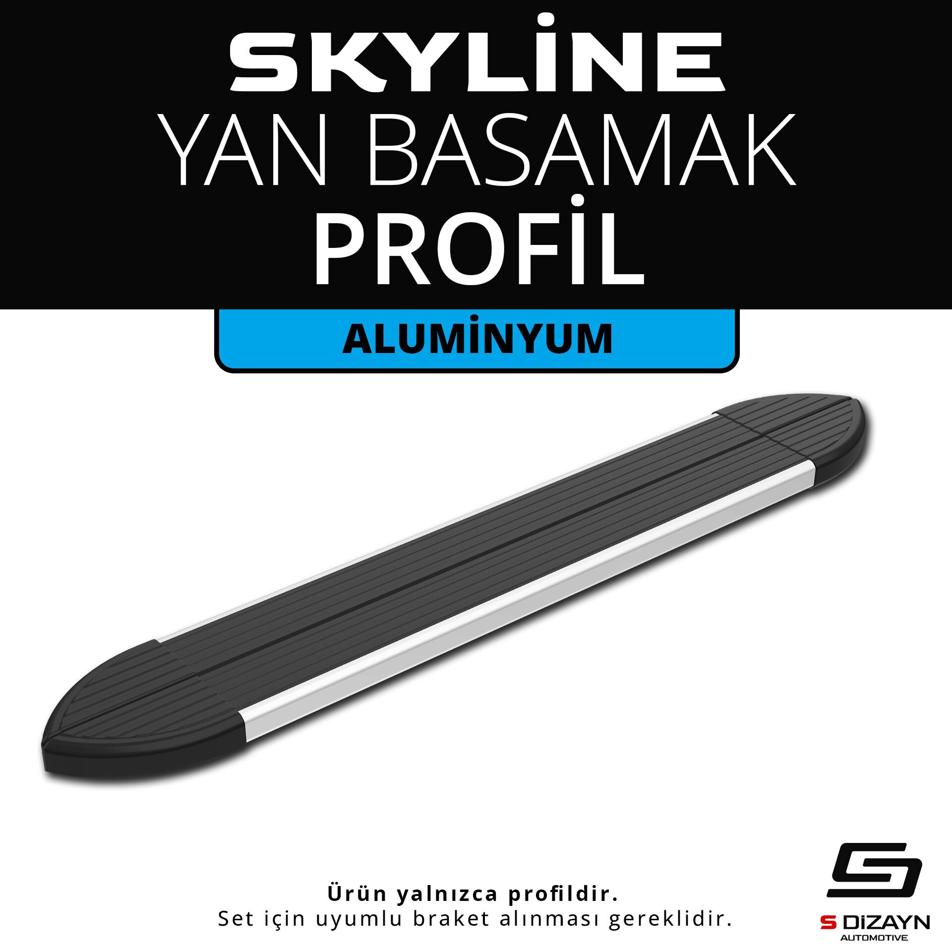 Skyline Aluminyum Yan Basamak Profil 243 Cm