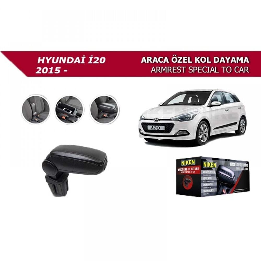 Hyundai İ20 Uyumlu -2015 Araca Özel Kol Dayama Siyah Niken Parça