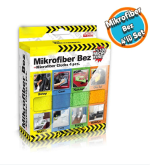 Araba Araç Otomobil Oto Ev Zemin Parke Kurulama Temizleme Mikrofiber Bez Kutulu 4'lü Set
