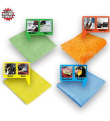 Araba Araç Otomobil Oto Ev Zemin Parke Kurulama Temizleme Mikrofiber Bez Kutulu 4'lü Set