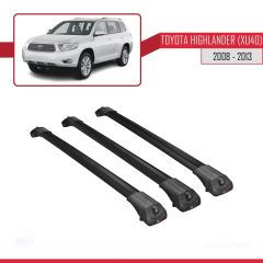 Toyota Highlander (XU40) 2008-2013 Arası ile uyumlu ACE-1 Ara Atkı Tavan Barı SİYAH 3 ADET BAR