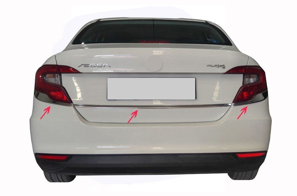 Fiat Egea Uyumlu Stop Çıtası / Bagaj Çıtası 3 Parça Krom 2015 Ve Sonrası