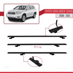 Toyota Highlander (XU40) 2008-2013 Arası ile uyumlu Basic Model Ara Atkı Tavan Barı SİYAH 3 ADET