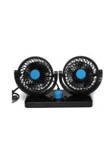 12v Çift Pervaneli, Çift Kademeli Oto Vantilatör-araç Fanı Çakmaklık Girişli