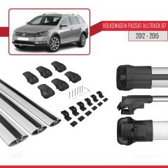VW Passat Alltrack B7 2012-2015 Arası ile uyumlu ACE-1 Ara Atkı Tavan Barı GRİ 3 ADET BAR