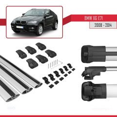 BMW X6 (E71) 2008-2014 Arası ile uyumlu ACE-1 Ara Atkı Tavan Barı GRİ 3 ADET BAR