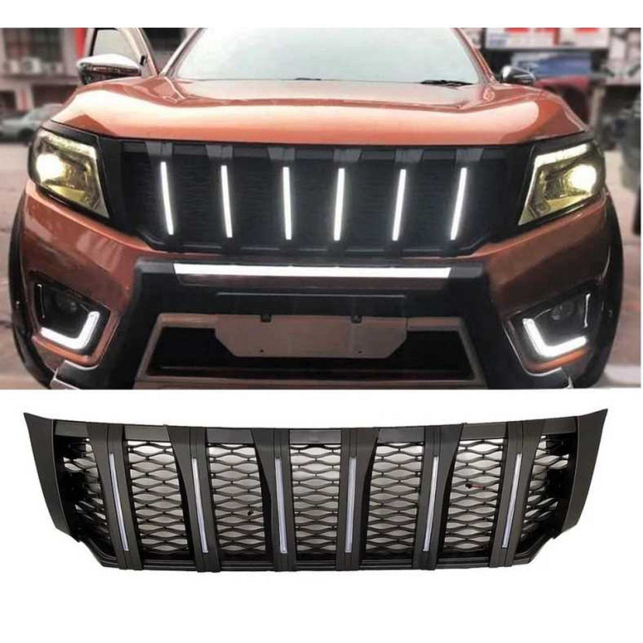 Nissan Navara Uyumlu Np300 2015-2020 Ledli Panjur Siyah