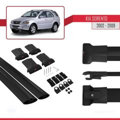 Kia Sorento 2002-2009 Arası ile uyumlu FLY Model Ara Atkı Tavan Barı SİYAH