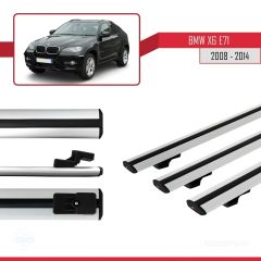 BMW X6 (E71) 2008-2014 Arası ile uyumlu Basic Model Ara Atkı Tavan Barı GRİ 3 ADET