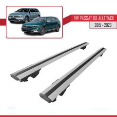 VW Passat B8 Alltrack 2015-2023 Arası ile uyumlu HOOK Model Anahtar Kilitli Ara Atkı Tavan Barı GRİ