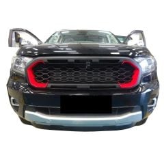 Ford Ranger Uyumlu T8 Ön Panjur Seti 2018 Ve Üzeri Ledli Mustang Logolu