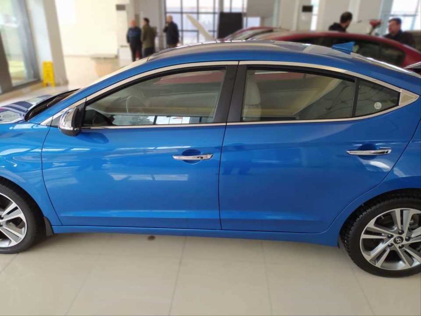 Hyundai Elantra Uyumlu 2016-2018 Cam Çıtası Nikelaj 10 Parça