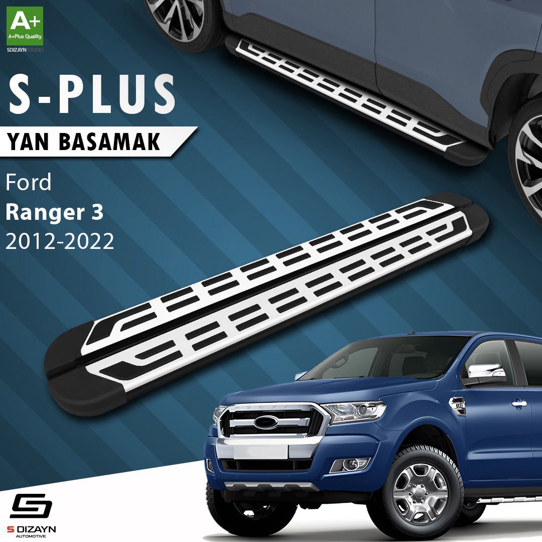 S-Dizayn Ford Ranger 3 S-Plus Gri Yan Basamak 203 Cm 2012-2022