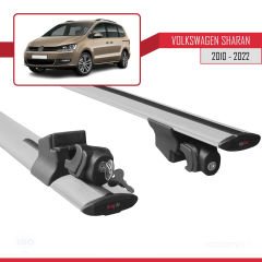 VW Sharan 2010-2022 Arası ile uyumlu HOOK Model Anahtar Kilitli Ara Atkı Tavan Barı GRİ